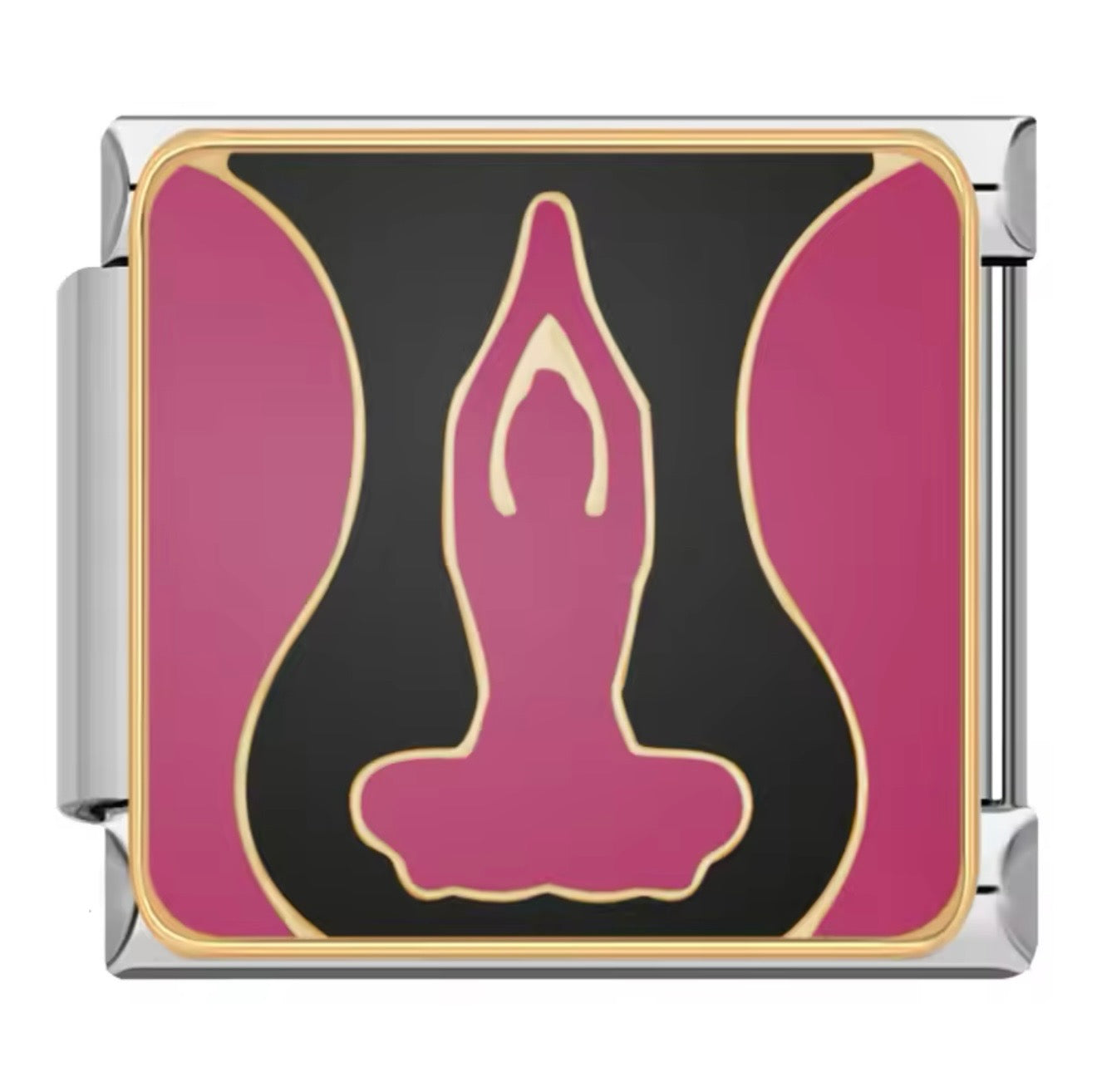 Pink & Black Sports Italian Charms