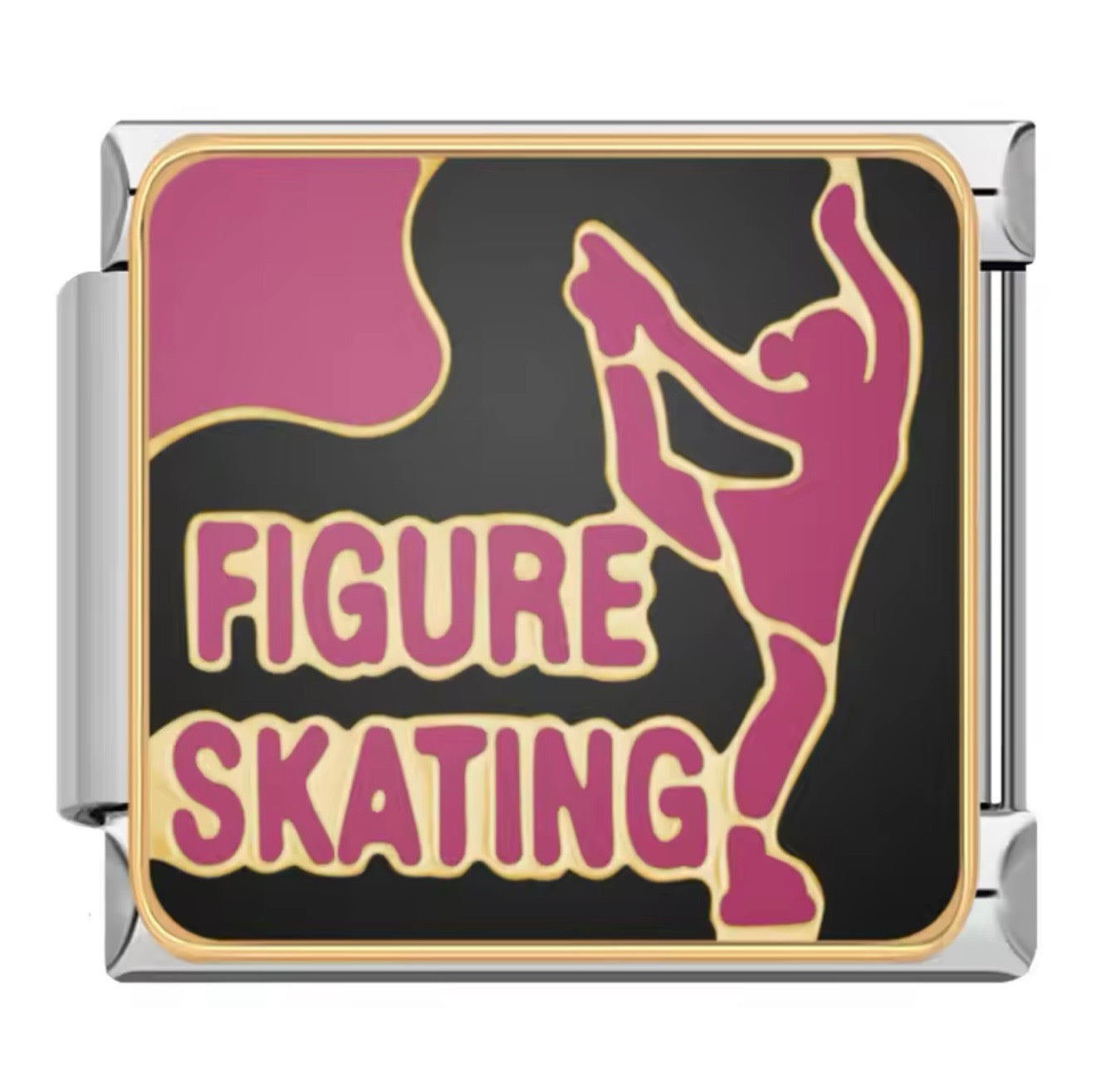 Pink & Black Sports Italian Charms