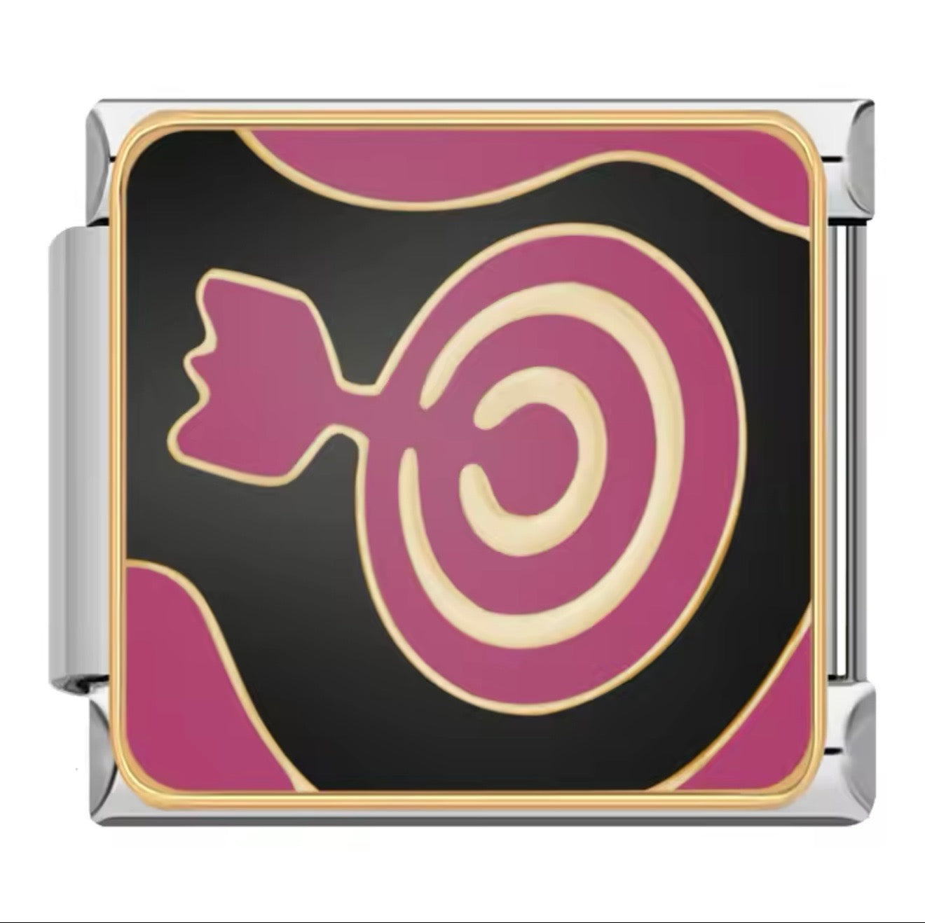 Pink & Black Sports Italian Charms
