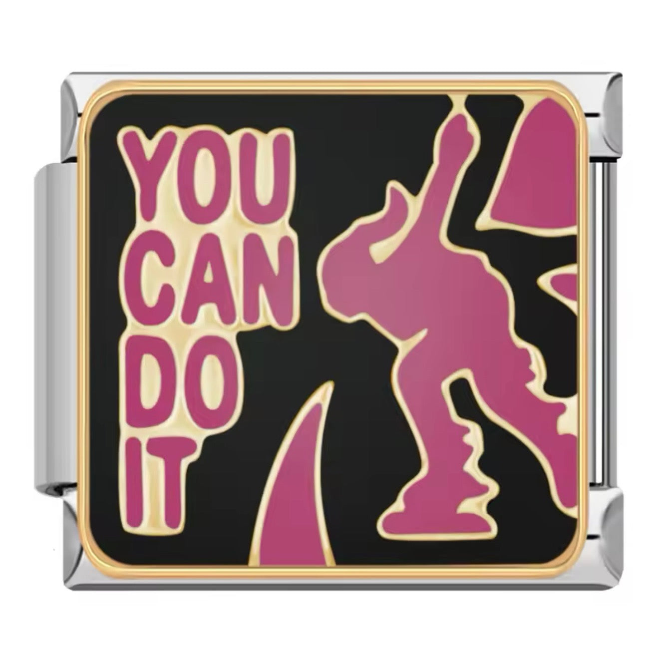 Pink & Black Sports Italian Charms