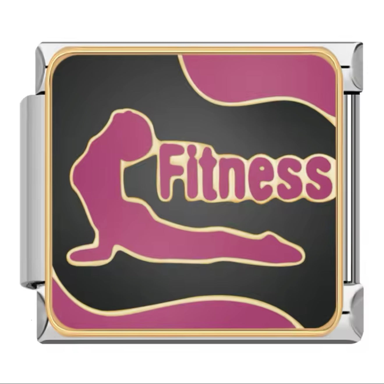 Pink & Black Sports Italian Charms