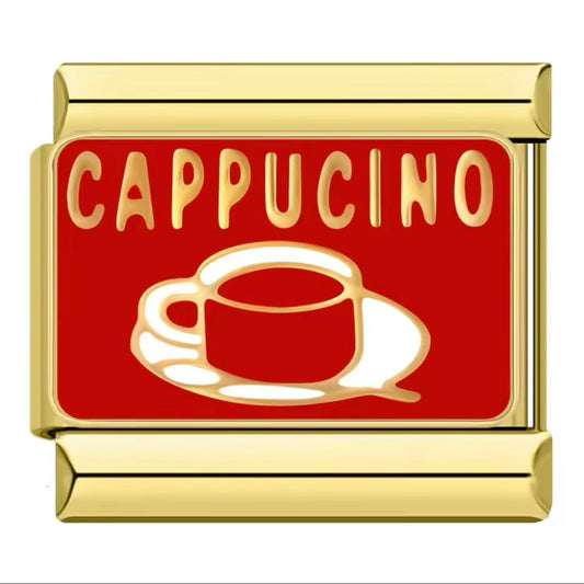 Gold Red Cappuccino Charm