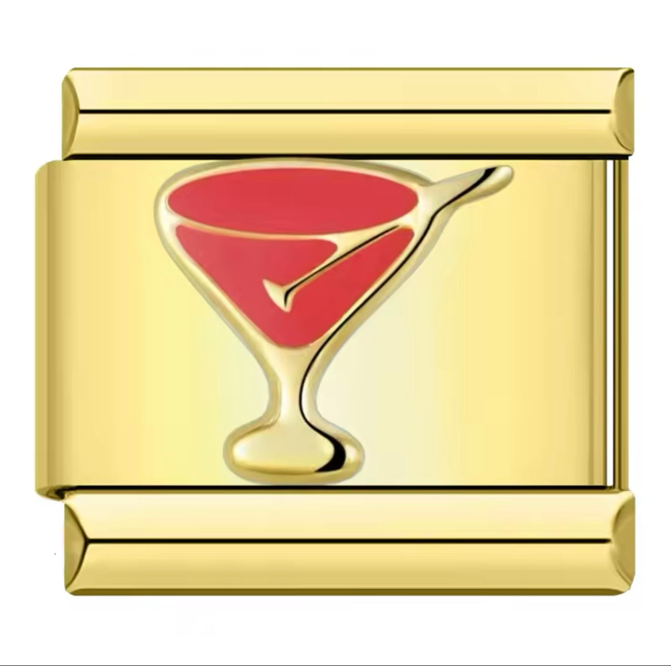 Gold Martini Charm