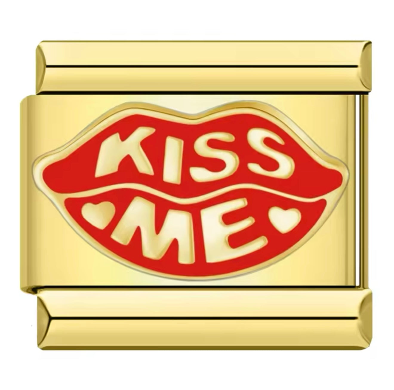 Gold Kiss Me Charm