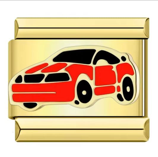 Gold Red Car