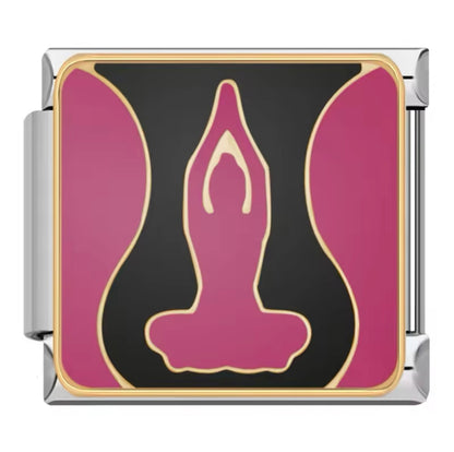 Pink & Black Sports Italian Charms